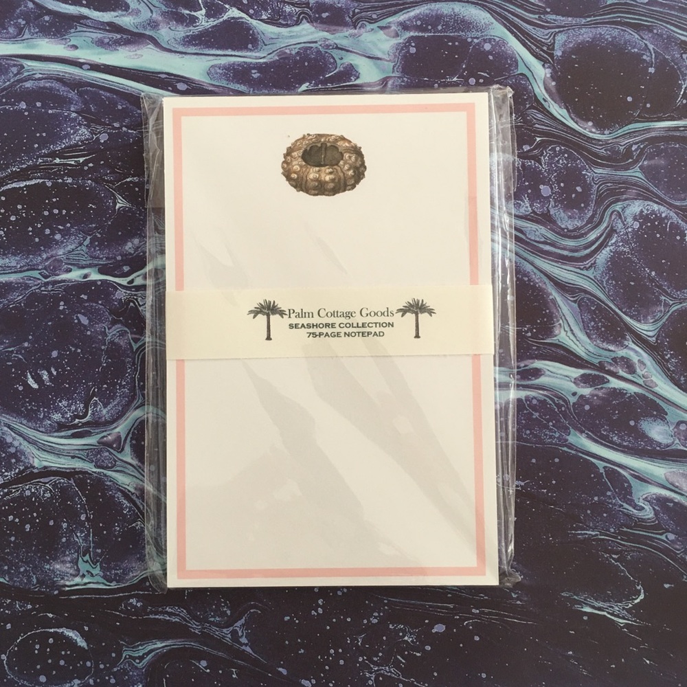 Sea Urchin Notepad by Palm Cottage Goods.